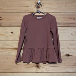 Haute Hippe Waffle Peplum Top